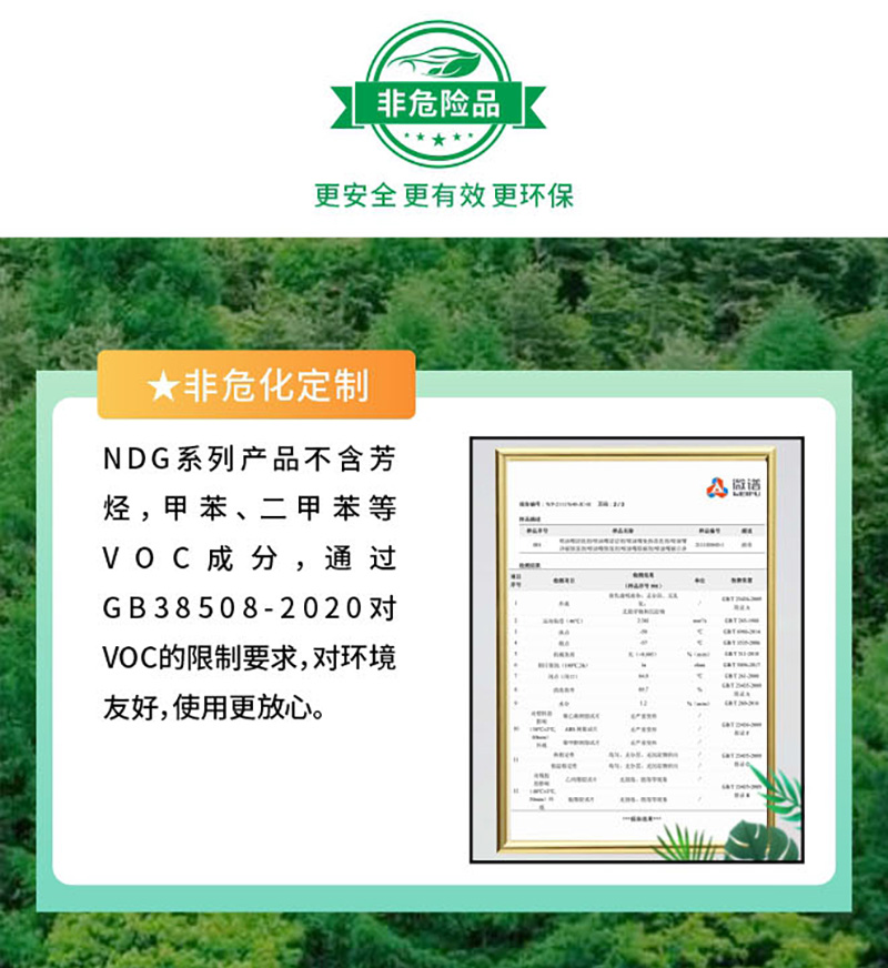 NDG全新汽车养护非危化解决方案